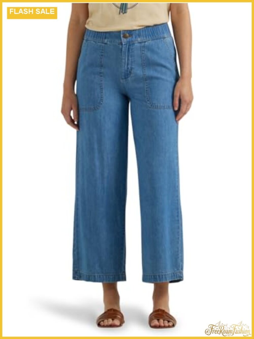 Lee Women's Ultra Lux Comfort Wide Leg Crop Capri Pant